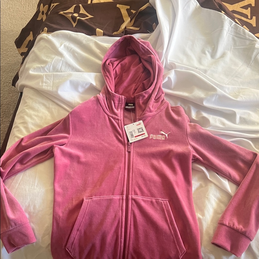 Puma Kids Fuchsia Zip-Up Hoodie